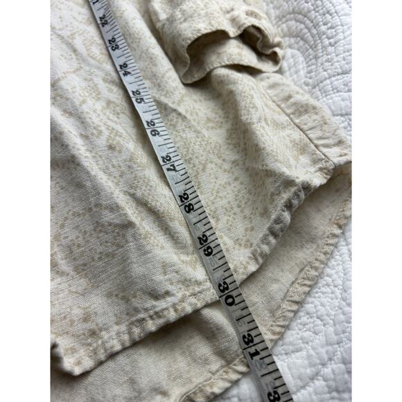 CLOTH & STONE Anthro Romper Women's Size Small Beige Snakeskin Linen Blend Soft - Picture 5 of 7